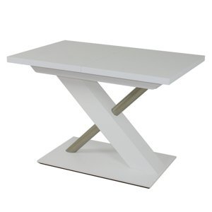 Sconto Jedálenský stôl UTENDI 1 biela, šírka 120 cm, rozkladací