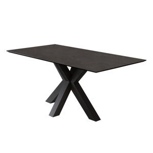 Sconto Jedálenský stôl BIG SYSTEM keramika tmavá/čierna oceľ