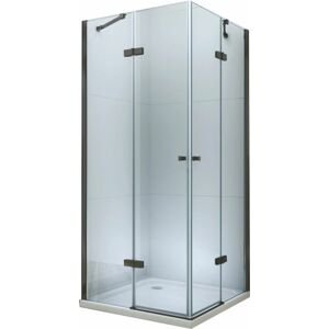 MEXEN/S - ROMA sprchovací kút 80x70 cm, transparent, čierny 854-080-070-70-00-02