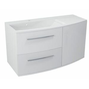 SAPHO - JULIE umývadlová skrinka 105x55x46,5cm, umývadlo ARAS, biela, ľavá JU105-3030-01