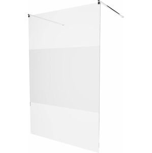 MEXEN/S - KIOTO samostatne stojaca sprchová zástena 100 x 200, transparent/matné sklo 8 mm, chróm 800-100-002-01-35