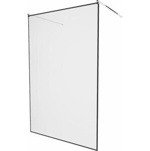 MEXEN/S - KIOTO samostatne stojaca sprchová zástena 100 x 200 cm, transparent/čierna vzor 8 mm, chróm 800-100-002-01-70