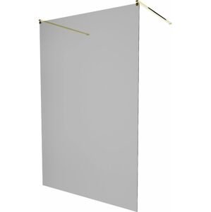 MEXEN/S - KIOTO samostatne stojaca sprchová zástena 100 x 200, grafit, zlatá 800-100-002-50-40