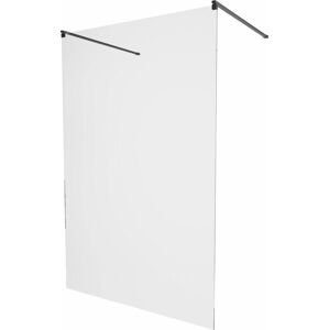 MEXEN/S - KIOTO samostatne stojaca sprchová zástena 100 x 200, transparent 8 mm, čierna 800-100-002-70-00