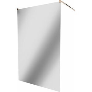 MEXEN/S - KIOTO samostatne stojaca sprchová zástena 110 x 200 cm, zrkadlové, ružové zlato 800-110-002-60-50