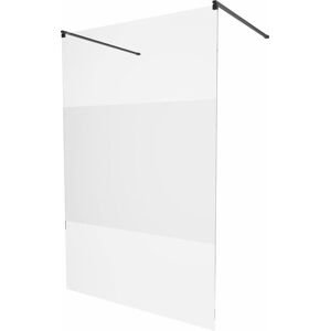 MEXEN/S - KIOTO samostatne stojaca sprchová zástena 110 x 200, transparent/matné sklo 8 mm, čierna 800-110-002-70-35