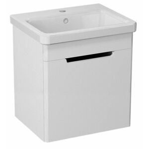 SAPHO - ELLA umývadlová skrinka 37,5x43x34cm s umývadlom CITY, 1x dvierka,ľavá, biela (70045) EL040-3030-01