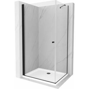 MEXEN/S - Pretória sprchovací kút 70x70 cm, transparent, čierna + sprchová vanička vrátane sifónu 852-070-070-70-00-4010B