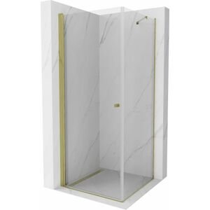 MEXEN/S - Pretória sprchovací kút 100x100 cm, transparent, zlatá 852-100-100-50-00