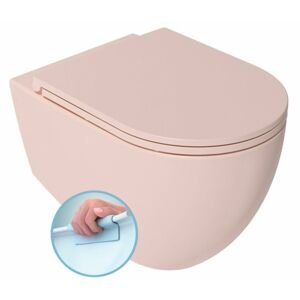 ISVEA - INFINITY závesná WC misa, Rimless, 36,5x53cm, ružová Salmon 10NF02001-2S
