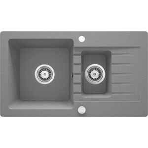 DEANTE DEANTE - Zorba šedá metalic - Granitový drez, 1.5 - bowl s odkvapkávačom ZQZ_S513