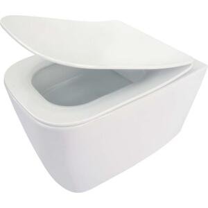 DEANTE - Hiacynt New biela záchodová misa, so sedadlom, bez okraja CDYD6ZPW