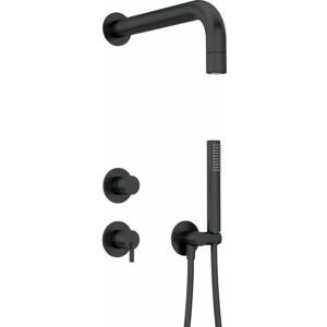 DEANTE DEANTE - Silia čierna jednoručková, batéria Podomietkový sprchový set, s pevnou sprchovou hlavicou NQS_N9XK