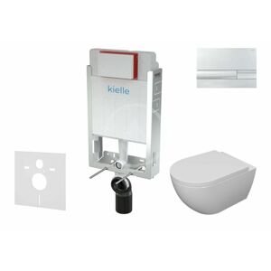 Kielle - Genesis Set predstenovej inštalácie, WC so sedátkom softclose a tlačidla Gemini I, chróm 30505SZ16