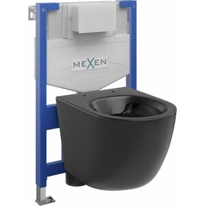MEXEN/S - WC predstenová inštalačná sada Fenix XS-F s misou WC Lena, čierna mat 6803322XX85