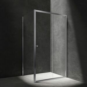 OMNIRES - BRONX sprchovací kút s posuvnými dverami, 120 x 80 cm chróm /transparent /CRTR/ BR1280CRTR