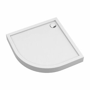 OMNIRES - CAMDEN akrylátová sprchová vanička štvrťkruh, 80 x 80 cm biela lesk /BP/ CAMDEN80/OBP