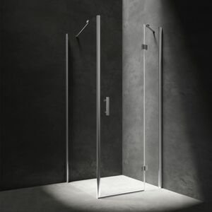 OMNIRES - MANHATTAN štvorcový sprchovací kút s krídlovými dverami, 90 x 90 cm chróm / transparent /CRTR/ MH9090CRTR