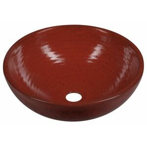 SAPHO - ATTILA keramické umývadlo, priemer 43 cm, keramické, farba paradajková DK003