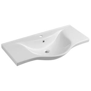 SAPHO - ZARA 100 keramické umývadlo na nábytok 99,5x46,5cm, biela 10100