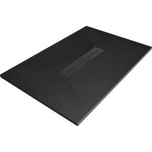 MEXEN/S - Toro obdĺžniková sprchová vanička SMC 110 x 70, čierna, mriežka čierna 43707011-B