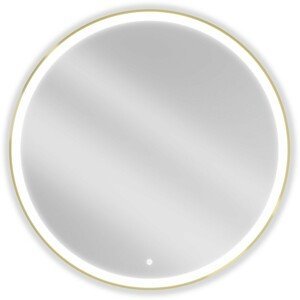 MEXEN - Esso zrkadlo s osvetlením 100 cm, LED 6000K zlatý rám 9825-100-100-611-50