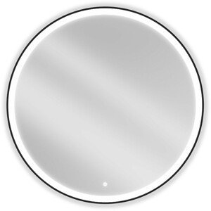MEXEN - Esso zrkadlo s osvetlením 100 cm, LED 6000K čierny rám 9825-100-100-611-70