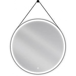 MEXEN - Reni zrkadlo s osvetlením, 90 cm, LED 6000K, čierny rám 9812-090-090-611-70