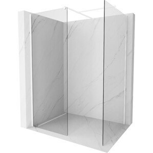 MEXEN/S - Kioto Sprchová zástena Walk-in 100 x 75 cm, transparent, biela 800-100-202-20-00-075