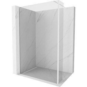 MEXEN/S - Kyoto Sprchová zástena WALK-IN 105 x 40 cm, transparent, biela 800-105-212-20-00-040