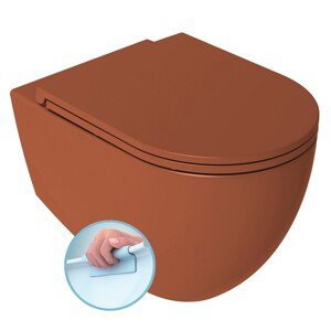 SAPHO - INFINITY závesná WC misa, Rimless, 36,5x53cm, terracotta 10NF02001-2U