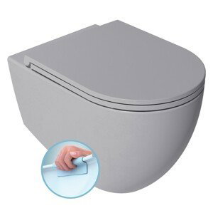 SAPHO - INFINITY závesná WC misa, Rimless, 36,5x53cm, stone grey 10NF02001-2V