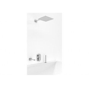 KOHLMAN  - Vaňový set s dažďovou sprchou 20 cm, ručnou sprchou a vaňovým výtokom QW211FQ20-009