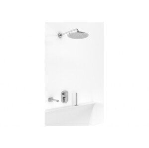 KOHLMAN  - Vaňový set so 40cm dažďovou sprchou, ručnou sprchou a vaňovým výtokom QW211FR40-009