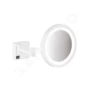 HANSGROHE - AddStoris Kozmetické nástenné zrkadlo s LED osvetlením, matná biela 41790700