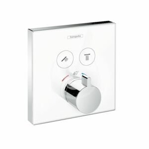 HANSGROHE - Shower Select Glass Termostatická batéria pod omietku na 2 spotrebiče, biela/chróm 15738400