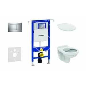 GEBERIT - Duofix Modul na závesné WC s tlačidlom Sigma30, lesklý chróm/chróm mat + Ideal Standard Quarzo - WC a doska 111.355.00.5 NR6