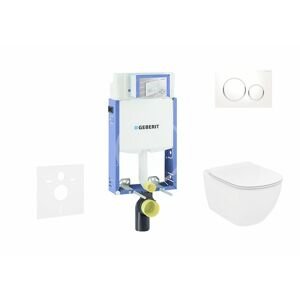 GEBERIT - Kombifix Modul na závesné WC s tlačidlom Sigma20, biela/lesklý chróm + Ideal Standard Tesi - WC a doska 110.302.00.5 NF4