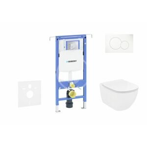 GEBERIT - Duofix Modul na závesné WC s tlačidlom Sigma01, alpská biela + Ideal Standard Tesi - WC a doska 111.355.00.5 NF1