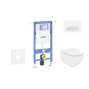 GEBERIT - Duofix Modul na závesné WC s tlačidlom Sigma50, alpská biela + Ideal Standard Tesi - WC a doska 111.355.00.5 NF8