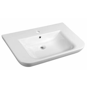 AQUALINE - DORI keramické umývadlo s odkladacou plochou 70x48 cm, biela FS1D1