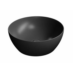 GSI - PURA keramické umývadlo na dosku, priemer 42 cm, čierna matná 885126