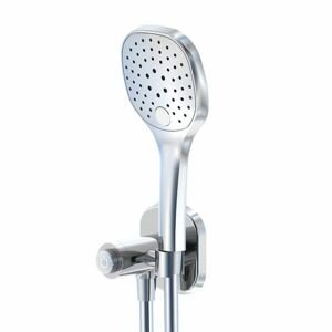 STEINBERG - Sprchová súprava, chróm (držiak ručnej sprchy s prívodom vody, ručná sprcha, kovová hadica) 390 1670