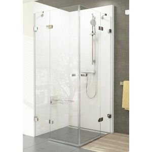 RAVAK - Brilliant Rohový sprchovací kút štvordielny BSRV4-90, 883 mm – 895 mm, farba chróm, sklo transparent 1UV77A00Z1