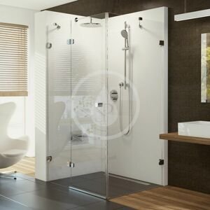 RAVAK - Brilliant Sprchové dvere dvojdielne s pevnou stenou BSDPS-100x80 L, ľavé, 983 mm – 995 mm, farba chróm, sklo transparent 0ULA4A00Z1