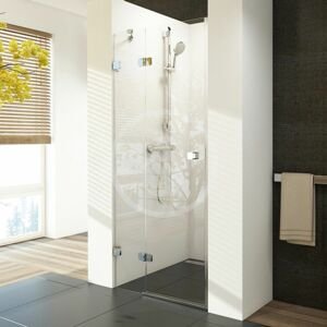 RAVAK - Brilliant Sprchové dvere dvojdielne BSD2-90 L, ľavé, 890 mm – 905 mm, farba chróm, sklo transparent 0UL7AA00Z1