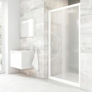 RAVAK - Blix Sprchové dvere posuvné dvojdielne BLDP2, 1070 mm – 1110 mm – farba biela, sklo grape 0PVD0100ZG