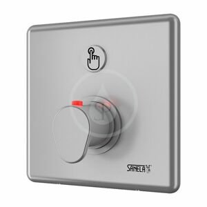 SANELA - Nerezové příslušenství Sprchová armatúra s tlačidlom piezo – na dve vody, regulácia termostatom SLZA 20PT