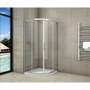H K - Štvrťkruhový sprchovací kút SYMPHONY S4 80 cm s dvojdielnymi posuvnými dverami vrátane sprchovej vaničky z liateho mramoru SE-SYMPHONYS480 / THOR-80Q