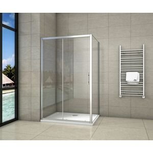 H K - Obdĺžnikový sprchovací kút SYMPHONY 110x80 cm s posuvnými dverami vrátane sprchovej vaničky z liateho mramoru SE-SYMPHONY11080 / ROCKY-11080